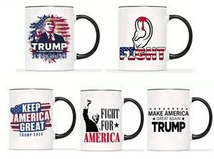 5er PACK COMBO, 11 oz, FIGHT! Trump Tasse für Trump Anhänger - "Kampf" für Trump - Bild 1 von 17