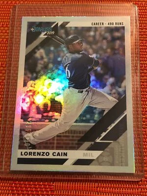 2019 Donruss Baseball Career Stat Line #184 Lorenzo Cain /490 - Image 1 of 2