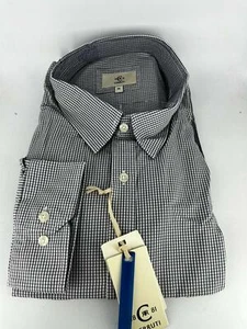 Cerruti Slim Fit Grey Gingham Shirt XXL TD110 RR 12 - Picture 1 of 3