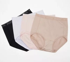 Breezies Women's Set of 4 Nylon Microfiber Brief Panty Size Large A287799 - Picture 1 of 5
