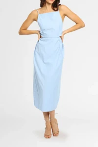 CAMILLA AND MARC Kiri Cut Out Blue Midi Dress Pre owned Formal Size 8 AU - Bild 1 von 7