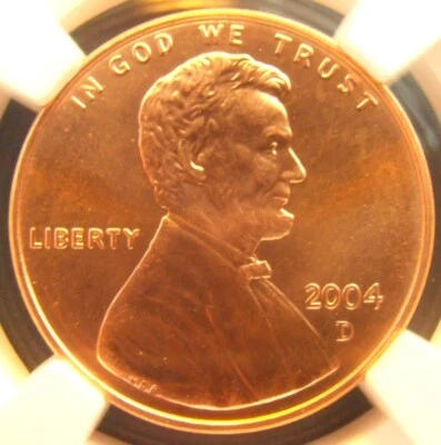2004 D Lincoln Cent, HIGH GRADE NGC Certified MS 67 RD   (04DN119) - Image 1 of 4