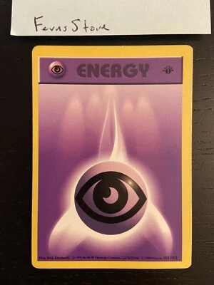 Pokemon Psychic Energy 101/102 1st Edition Base Set PSA 10 1999 Shadowless - Image 1 of 2