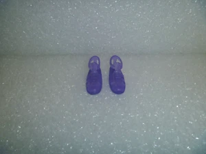 Zapatos Barbie - Sandalia Estilo Playa Gelatina Púrpura Translúcida Ajuste Patrón, Blythe? - Imagen 1 de 6