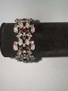 The Danbury Mint Stretch Armband ~ The Cherry Blossom ~ rosa, lila & weiß - Bild 1 von 4