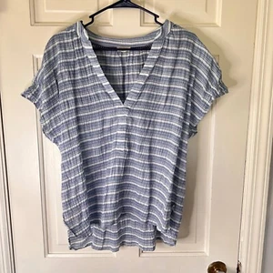 Anthropologie Pilcro Tatum Manga Corta Playa Vibraciones Azul Blanco XL - Imagen 1 de 13