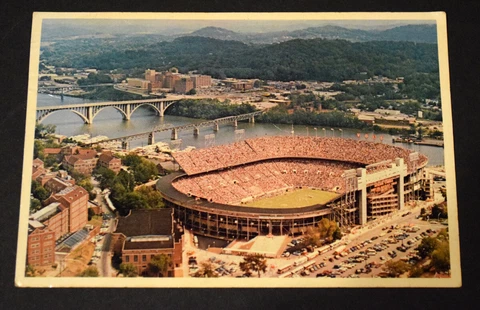 VTG LATE 1970'S NEYLAND STADIUM UNIVERSITY of TENNESSEE Vols Football Postcard Cover