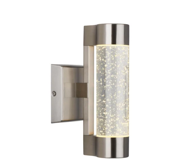 Artika Essence Cylinder Stainless Steel Modern Integrated LED Indoor/Outdoor Porch Light Wall - Silver