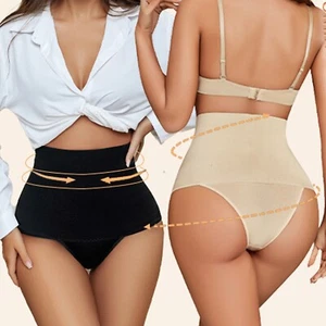 Women High Waist Thong Panties Tummy Control Briefs Shapewear Slimming Underwear - Picture 1 of 16