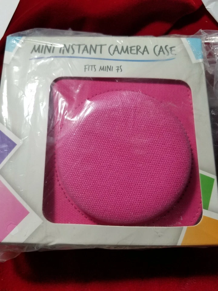 Estuche para cámara instantánea FujiFilm Instax compatible con lona rosa Mini 7s nuevo Foto 1 de 2