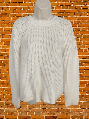 SUÉTER JERSEY CREMA PEQUEÑO CONEXIÓN FRANCESA CREW ACRÍLICO TEJIDO OVERSIZE MUJER Foto 1 de 4