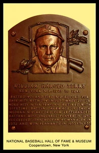 Cooperstown Hall of Fame Postcard Bill Terry HOF Mint - Picture 1 of 2