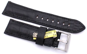 22mm /20 Louisiana ALLIGATOR BAND kompatibel Panerai Schließe made GERMANY black - Picture 1 of 3