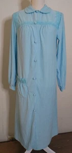 Vintage 60's Henson Kickernick Blue House Robe Housecoat Nightgown Dress Small - Picture 1 of 10