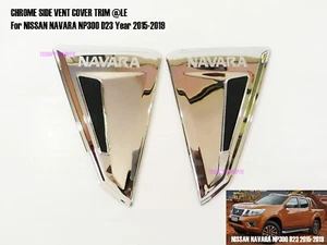 Chrome Side Vent Door Cover Trim for Nissan Frontier Navara Np300 D23 2015-2019 - Picture 1 of 5