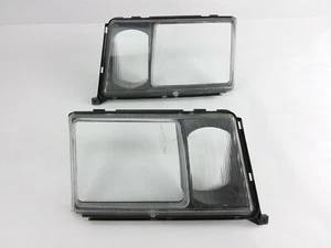 Mercedes Headlight Bezel Doors w/ Fog Light Lens, Pair New W124 '84-'93 US - Picture 1 of 2