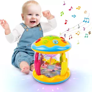 Baby Toys 6 to 12 Months - Ocean Projector Light up Toys Musical Baby Toys for 1 - Picture 1 of 12
