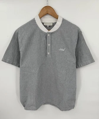 Kith Men’s Seersucker Pearson Henley Pullover Nocturnal Short Sleeve Size Large - Image 1 of 4