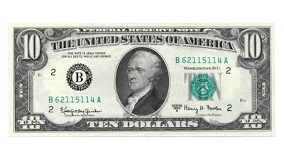1963A $10 Federal Reserve Note - New York B-District - Granahan-Fowler - AU UNC - Image 1 of 4