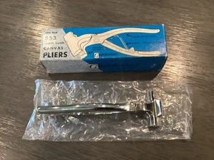 GRUMBACHER #853 Chrome Plated Canvas Stretching Pliers Tool w/Original Box NOS - Picture 1 of 13
