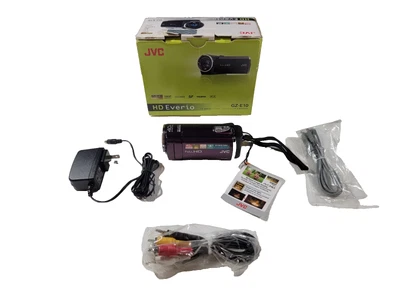 JVC GZ-E10 1.5MP Memory Camcorder with 40x Optical Zoom - Purple (IOB) - Image 1 of 4