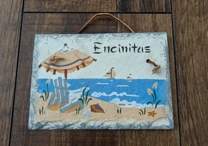 RARE Cape Cod Stencil Co. Encinitas California Beach Hand Painted Slate Sign - Bild 1 von 4