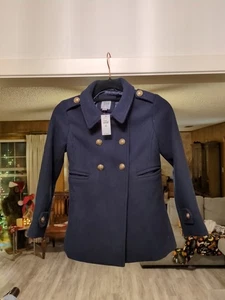 Chaquetón Gap Kids mezcla de lana azul marino talla S nuevo con etiquetas precio de venta sugerido por el fabricante 118 USD - Imagen 1 de 6