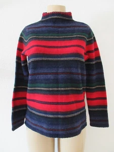 Lauren Ralph Lauren Lammwolle Pullover Gr. P/P Petite gestreift Mock Neck warm - Bild 1 von 6