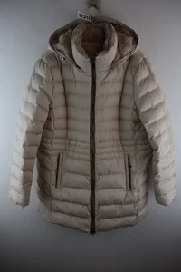 Per Una M&S Womans PAdded Parka Hooded Jacket Beige SIze 16 Outdoors - Picture 1 of 9