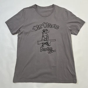 Camicia Mr Music Boston Rocks uomo grande grigia grafica maglietta musicista fumo cartone animato - Foto 1 di 6