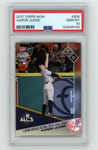 PSA 10 Aaron Judge 2017 Topps Now #804 SP ALCS Leaping Catch Steal Homerun RC - Picture 1 of 2