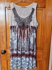 Unity World Wear Women’s Sleeveless Stretch Midi Summer Dress Size XL NWOT - Imagen 1 de 6