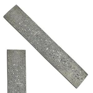 Damascus Steel Billet, Raindrop Pattern Damascus Stock Blank Bar For Knife Makin - Picture 1 of 10