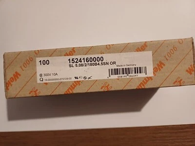 Plug 2 Way 5.08mm PCB Mount  Connector  Weidmuller Orange Block through hole  - Image 1 of 2