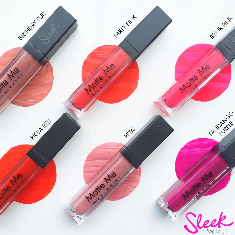 Sleek MakeUP Matte Me Liquid Lipstick Ultra Smooth Lip Cream 6ml ☆ Choose Color - Image 1 of 4