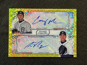 2019 Bowman Sterling Dual Auto Canary Diamond #DRA-MP Casey Mize / F. Perez 2/3 - Picture 1 of 2