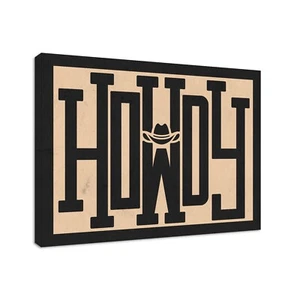 Howdy Typografie Kunstdruck, westliches Dekor, südwestliche Wandkunst - Bild 1 von 8