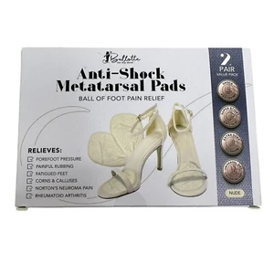 NUEVAS almohadillas de bola de pie para alivio del dolor antichoque metatarsiano 2 pares - Imagen 1 de 2