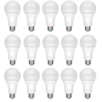 15 Pack A19 LED Light Bulbs 15W Equivalent 100W Replacement Daylight 6500K E26 - Image 1 of 4