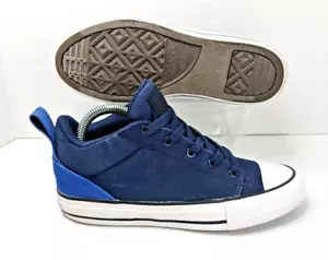 Converse Chuck Talyor All Star Slip on Sneakers Size 4 665704F Blue Canvas Suede - Picture 1 of 17