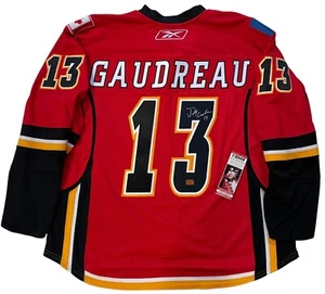 JOHNNY GAUDREAU SIGNED REEBOK EDGE CALGARY FLAMES AUTHENTIC JERSEY GAUDREAU COA - Picture 1 of 6