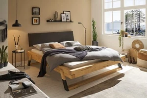 BALKENBETT 180X200 MASSIVHOLZBETT FICHTE MASSIV GEÖLT DOPPELBETT BETTGESTELL - Bild 1 von 13