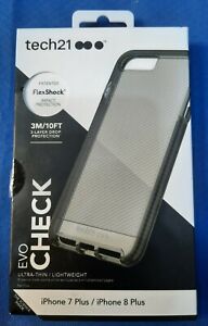 LOT OF 20! Tech21 Evo Check Case - Fits iPhone 7 Plus & 8 Plus Smoke Black - New