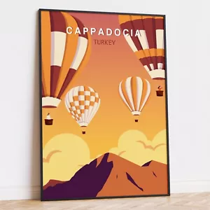 Cappadocia Turkey Travel Poster Art Print Illustration - Picture 1 of 2