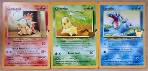 Pokemon TCG First Partner Johto Cyndaquil Chikorita Totodile 3 Jumbo Cards - Picture 1 of 2