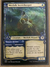 Merfolk Secretkeeper - SHOWCASE MTG Throne Of Eldraine Magic The Gathering *NEW*