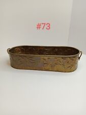 Vintage Charming Made in India Planter Embossed with Fleur De Lis Style