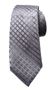 Kenneth Cole Reaction Men's tie 100% Silk, Silver Grey & Lilac Jacquard 59x3.25 - Picture 1 of 5