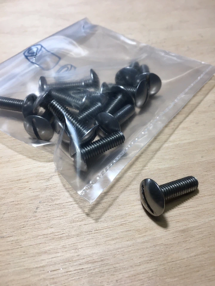 VITE ACCIAIO INOX M6x20 TESTA CILINDRICA BOMBATA  IMPRONTA TAGLIO GRANDE 15PZ - Immagine 1 di 1