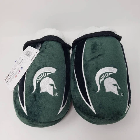 FOCO NCAA Michigan State Spartans Sherpa Slide Slipper - S Mens 7-8 (Women's L) Cover